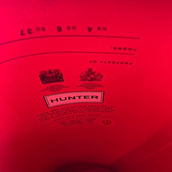 [SOLD-M] Hunter Original Tall Gloss Rain Boots - Picture 5 of 6